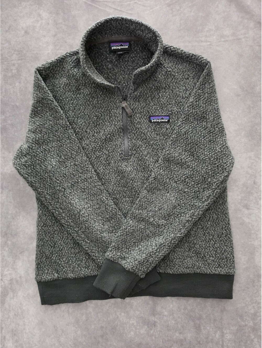 SKU0168 Patagonia Women's Medium Re-Tool 1/4 Zip Fleece Pullover Charcoal Gray.